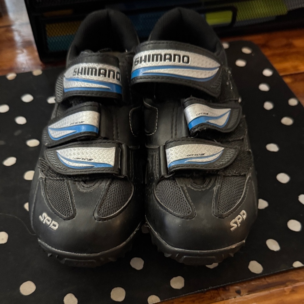 Shimano Adult Sneakers - Black and Silver with Blue Accents